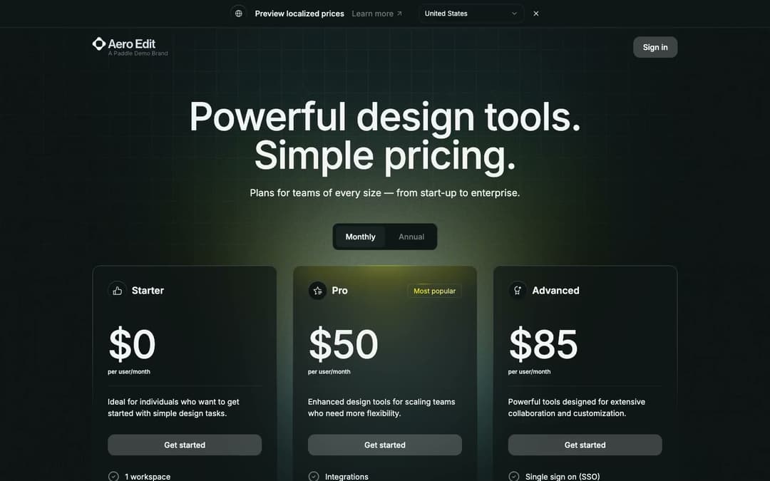 Paddle Billing Starter preview