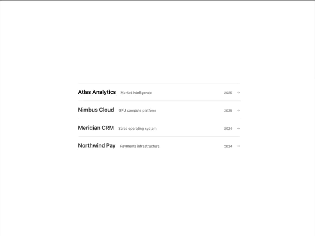 Project Index preview