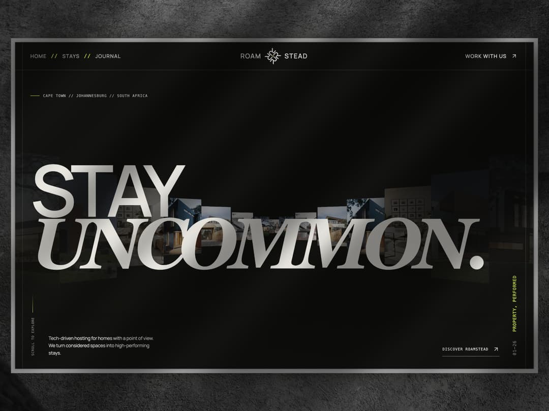 Roamstead STR/Airbnb Hosting Landing Page preview