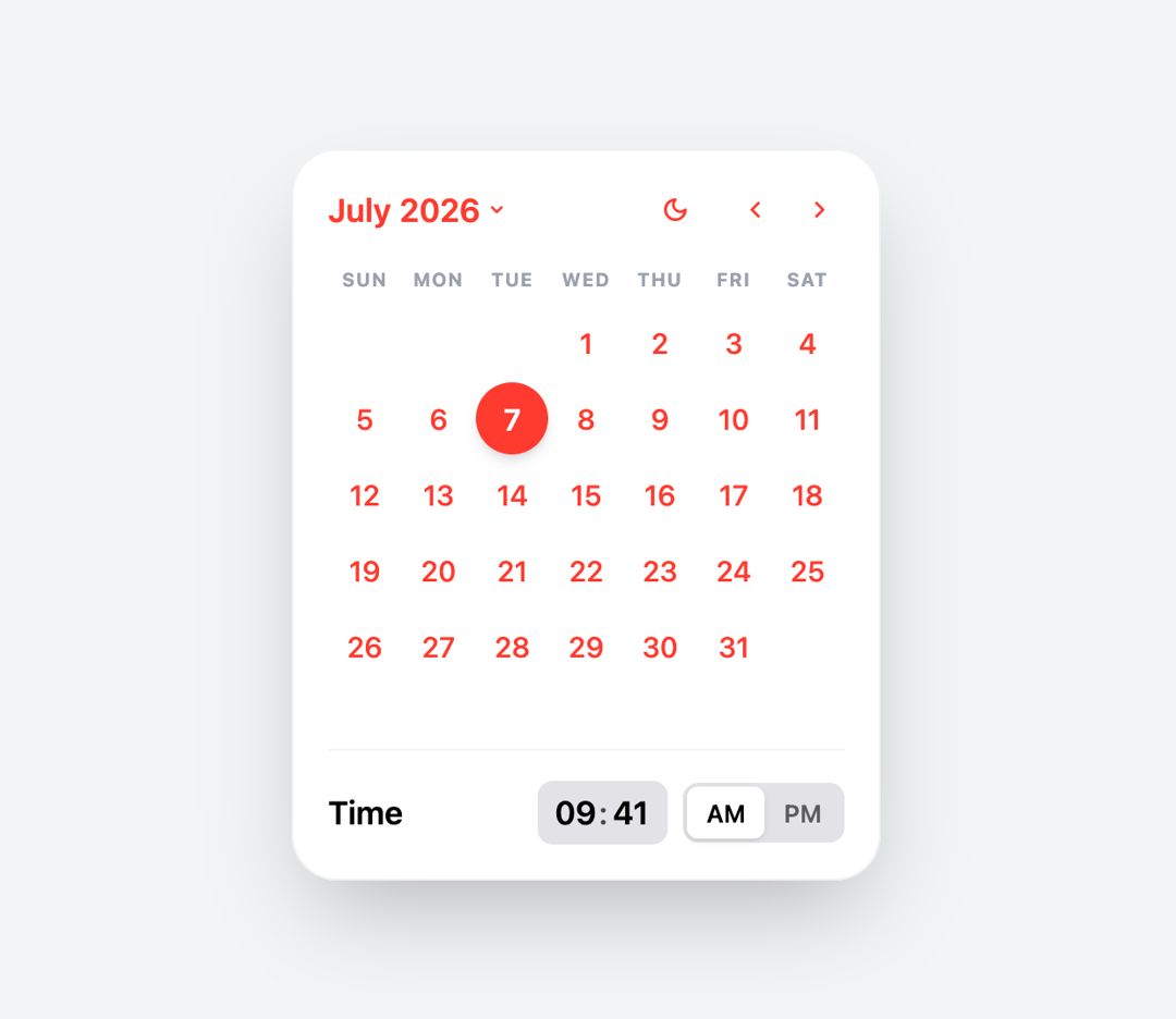 Apple Calendar Picker preview