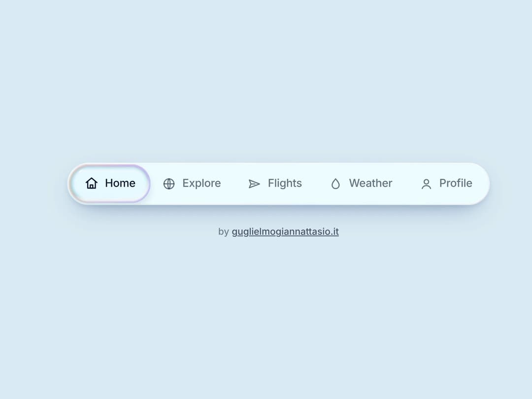 Liquid Glass Navbar preview