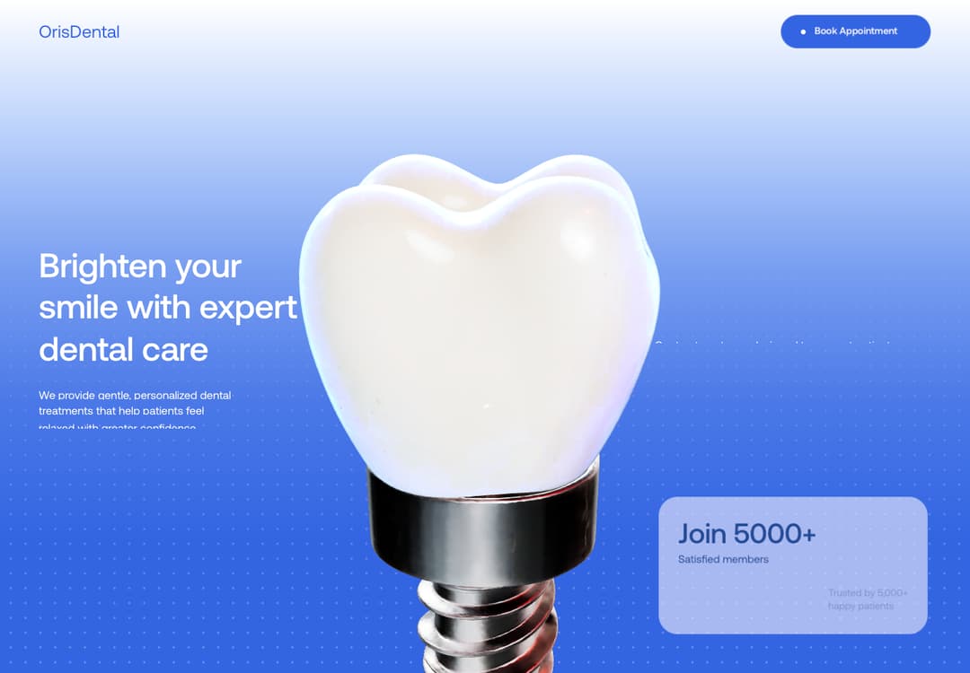 Oris Dental - Modern Dental Clinic Template preview