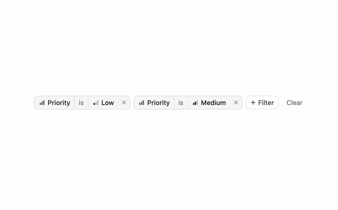 Filter Token Bar preview
