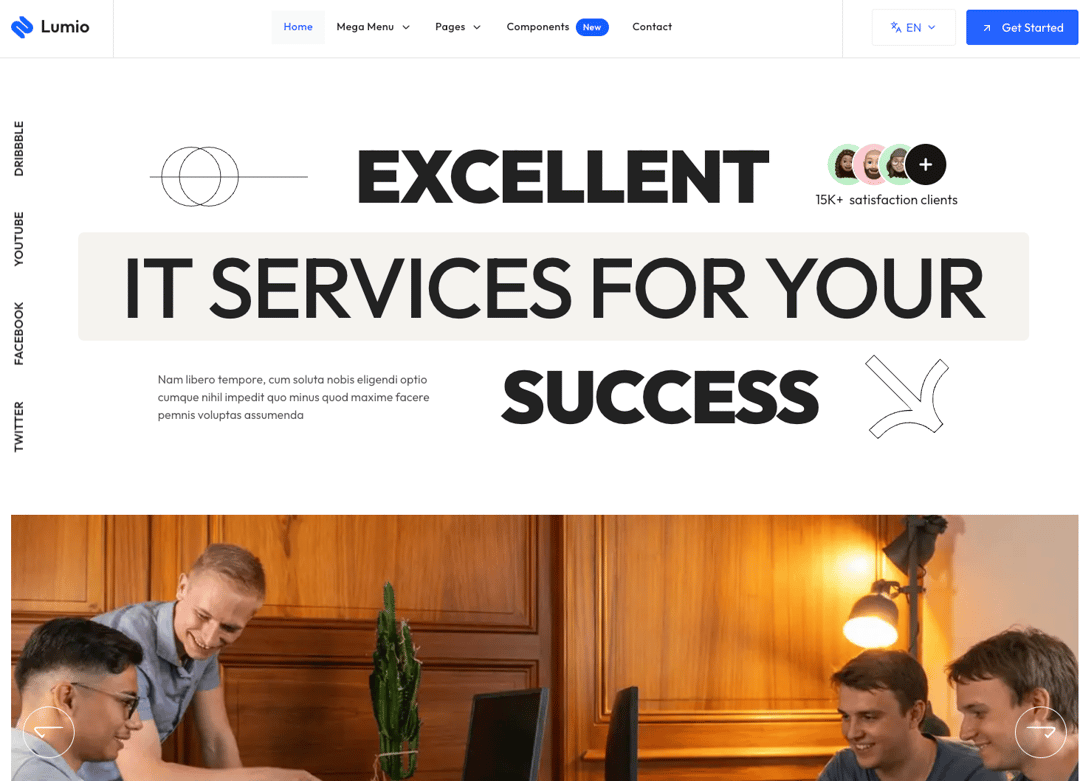 Lumio - IT Company & Consulting Firm Astro Theme preview