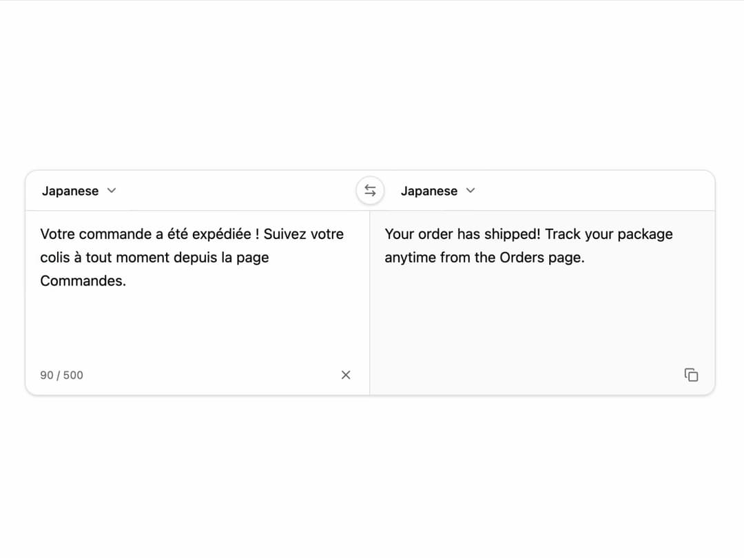 Translation Widget preview