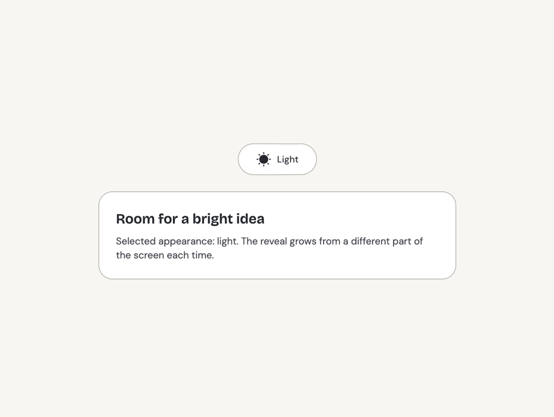 Theme Toggle preview