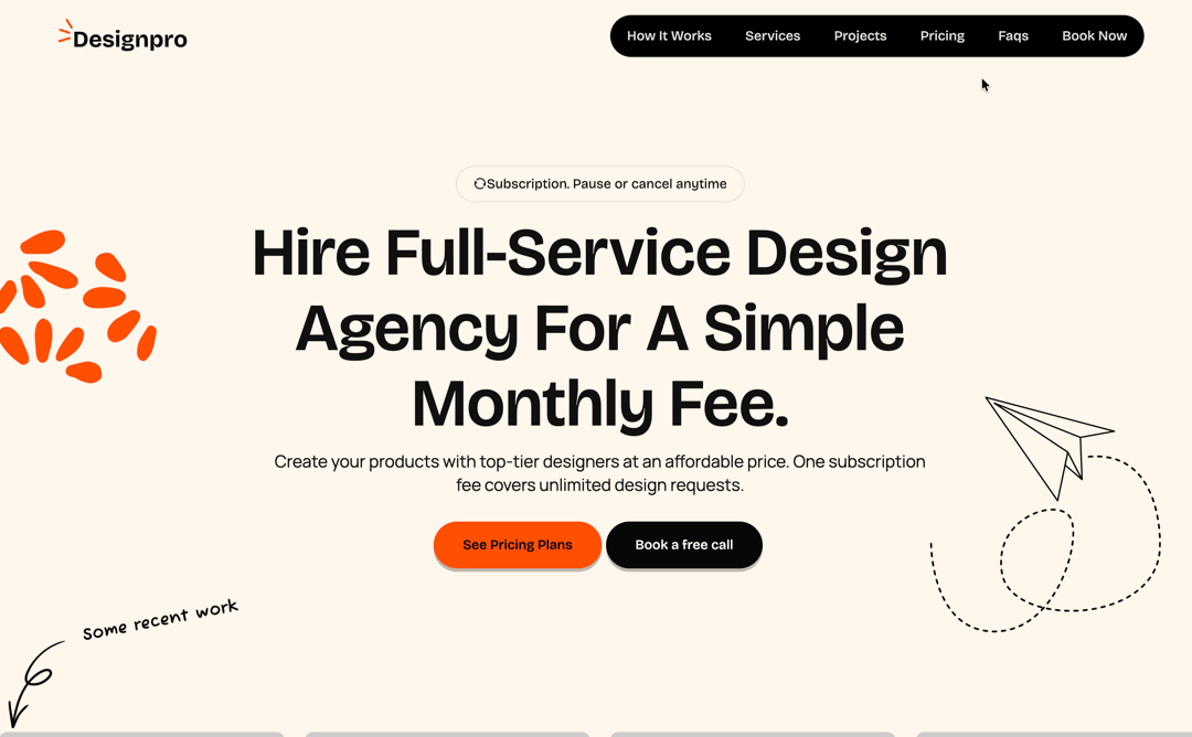 Designpro - Next JS Productized Design Agency template preview