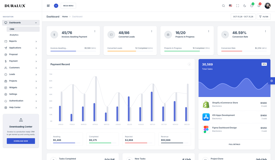 Duralux - Admin & Dashboard React JS Template preview