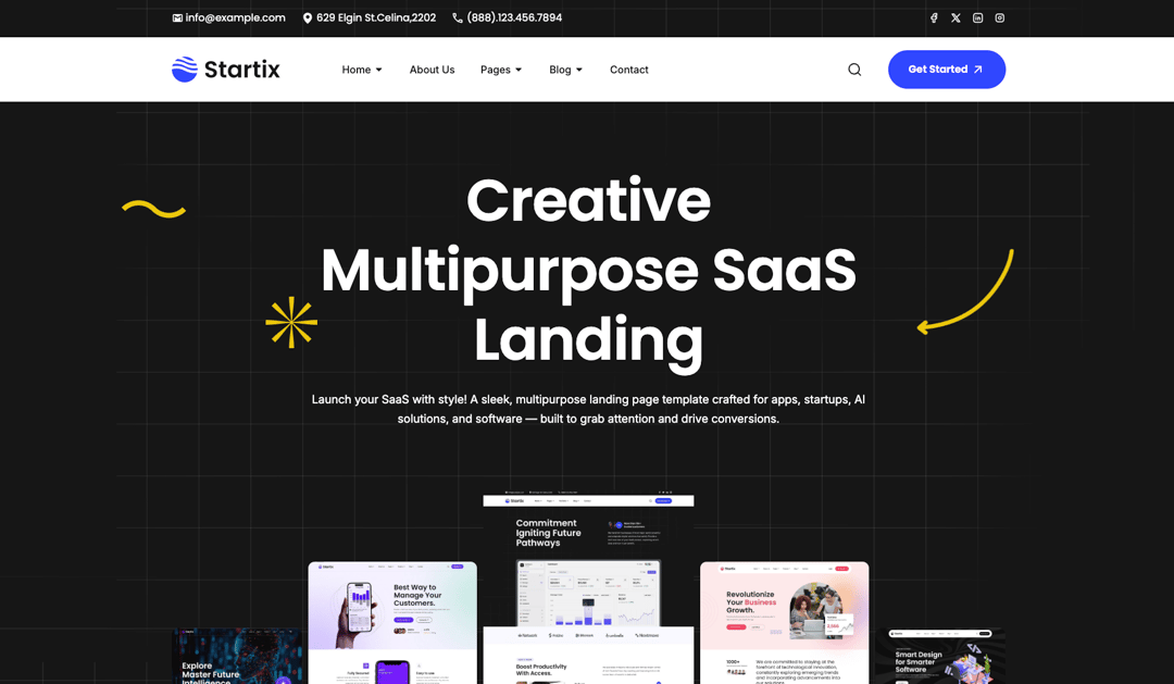 Startix – Multipurpose SaaS & Startup React JS Template preview