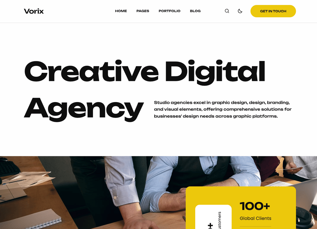 Vorix - Creative Digital Agency React Template preview