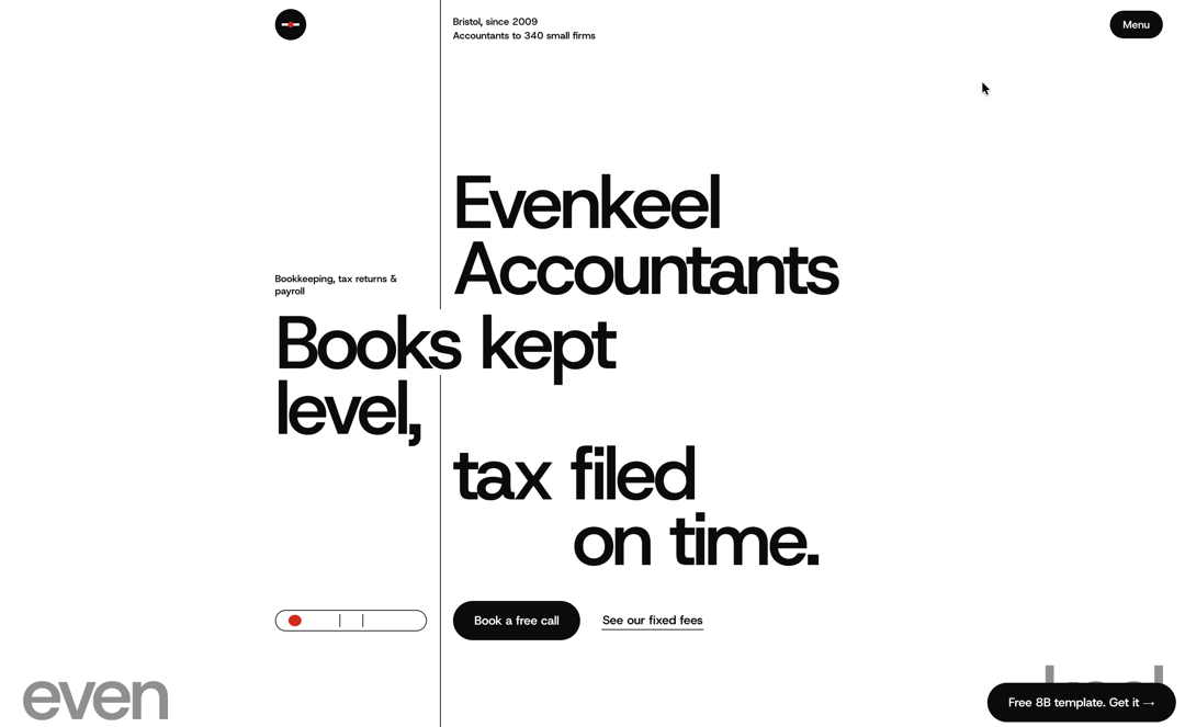 Accounting Firm Website Template for Claude Code: Free HTML Bookkeeping Site with Fixed Fees and GSAP preview