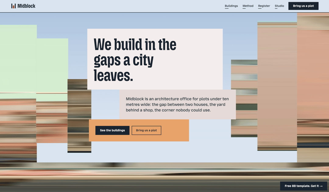 Architecture Website Template for Codex: Free HTML Architect Portfolio with Sideways Project Scroll and GSAP preview