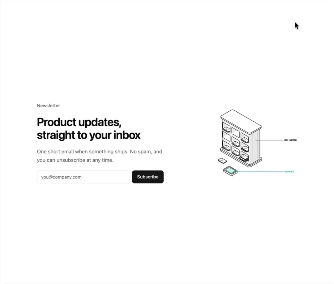 Illos Email Signup preview