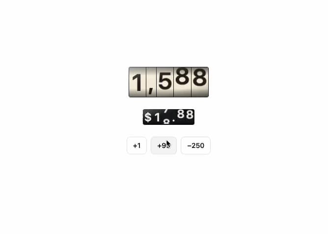 Number wheel preview