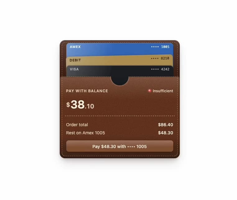 Wallet preview