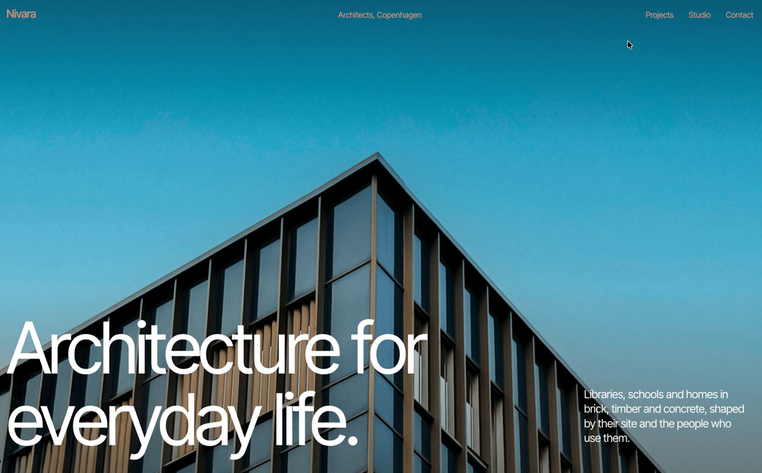Nivara - Architecture Studio Template preview