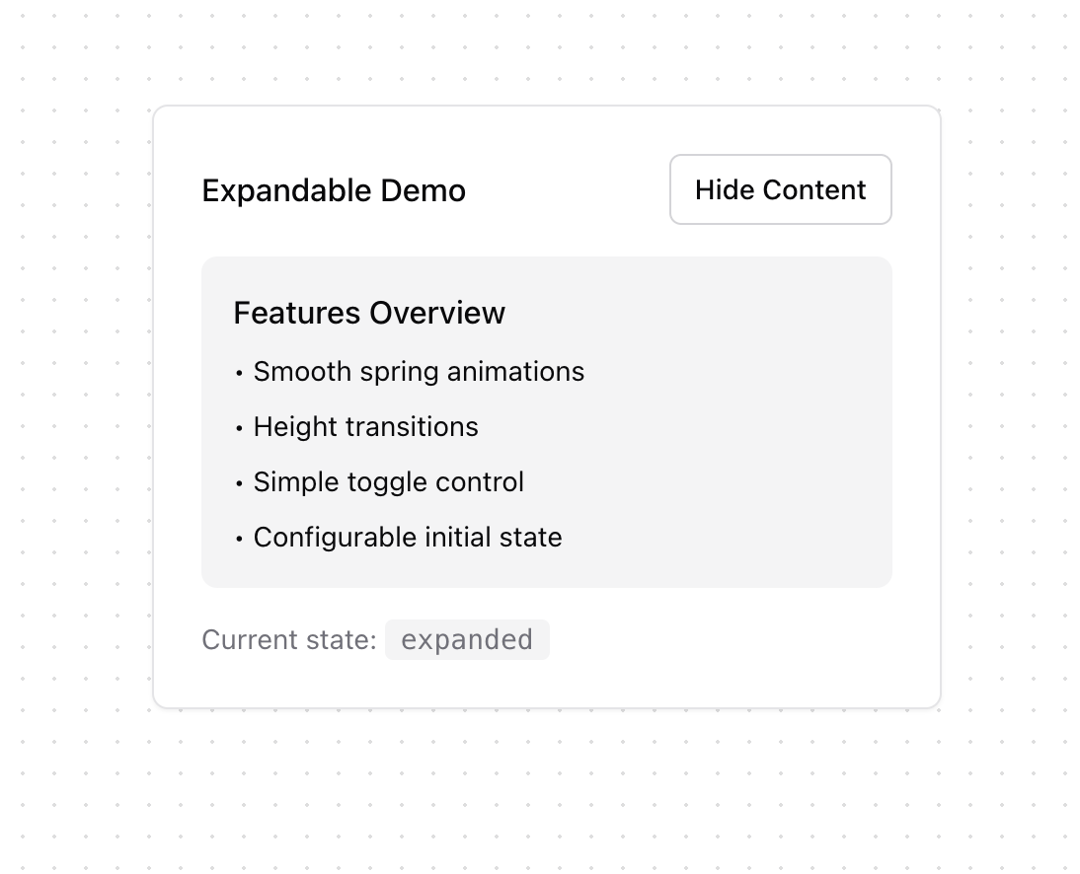 useExpandable preview