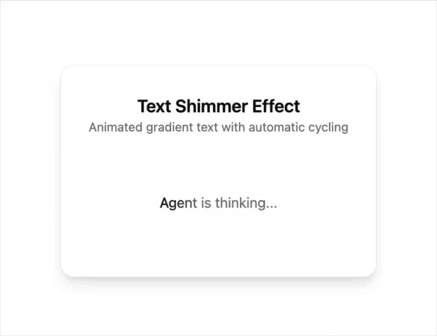 Shimmering Text preview
