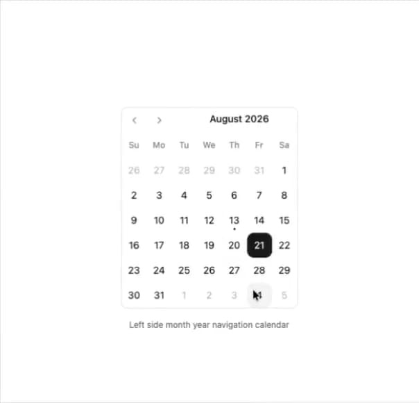 Calendar  preview