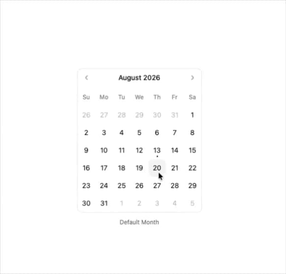 Calendar  preview