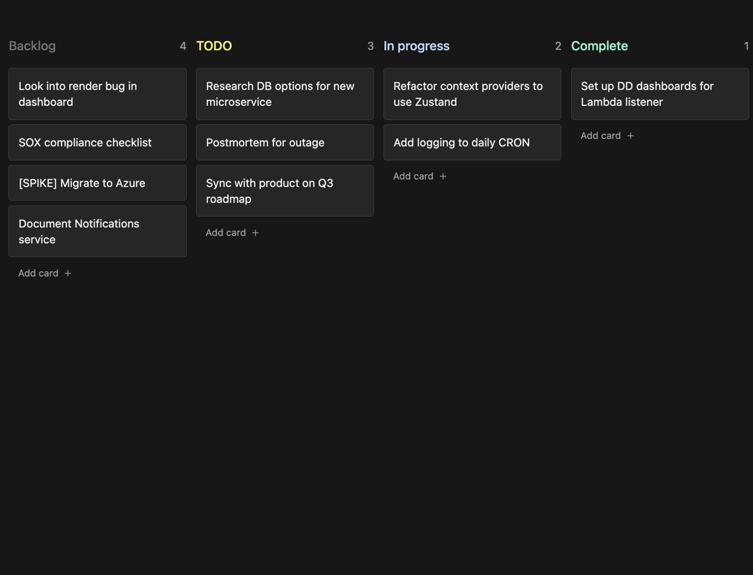 Kanban preview