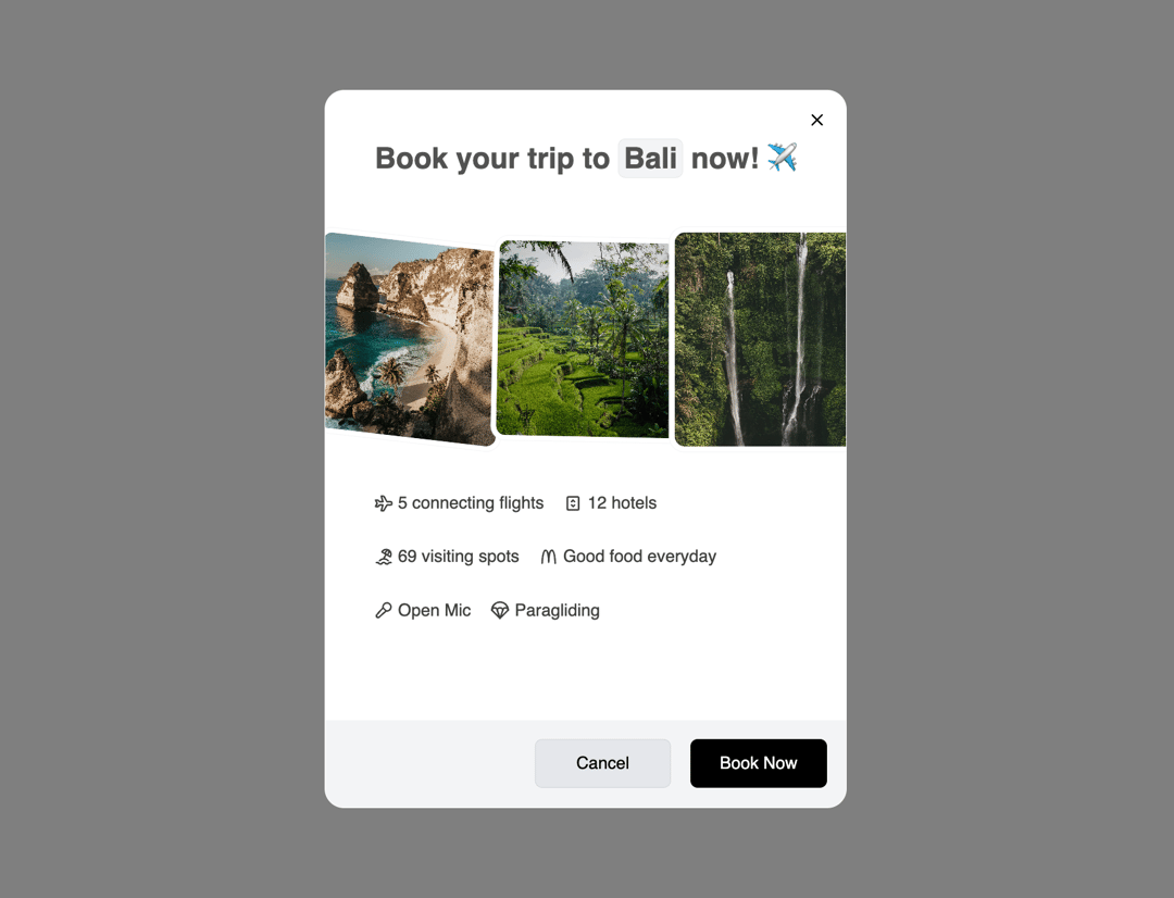 Animated Modal preview