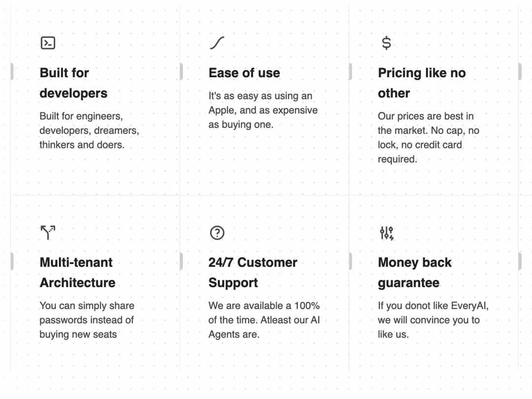 Feature Section with hover effects preview