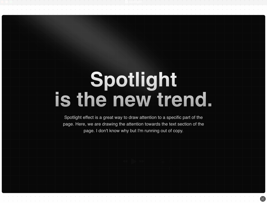 Spotlight preview
