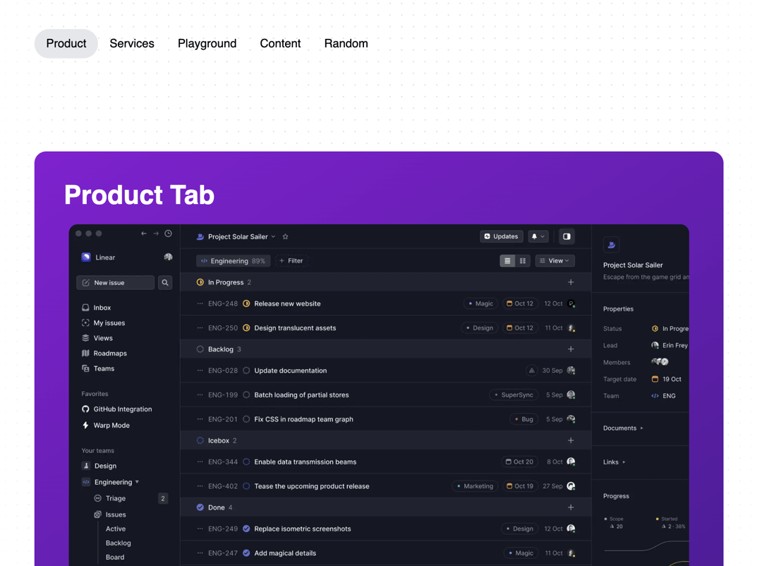 Animated Tabs preview