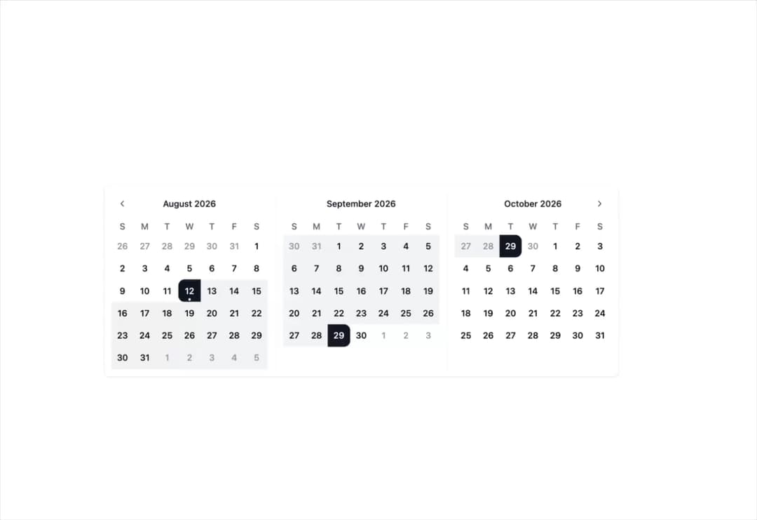 Calendar preview