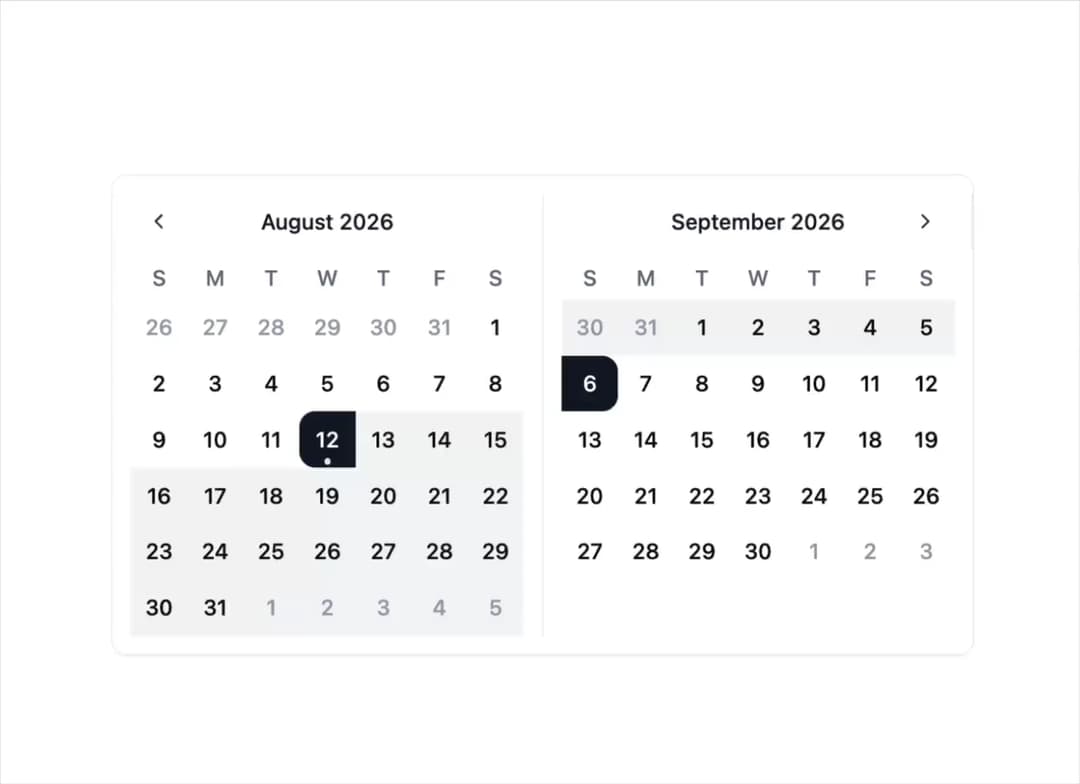 Calendar preview