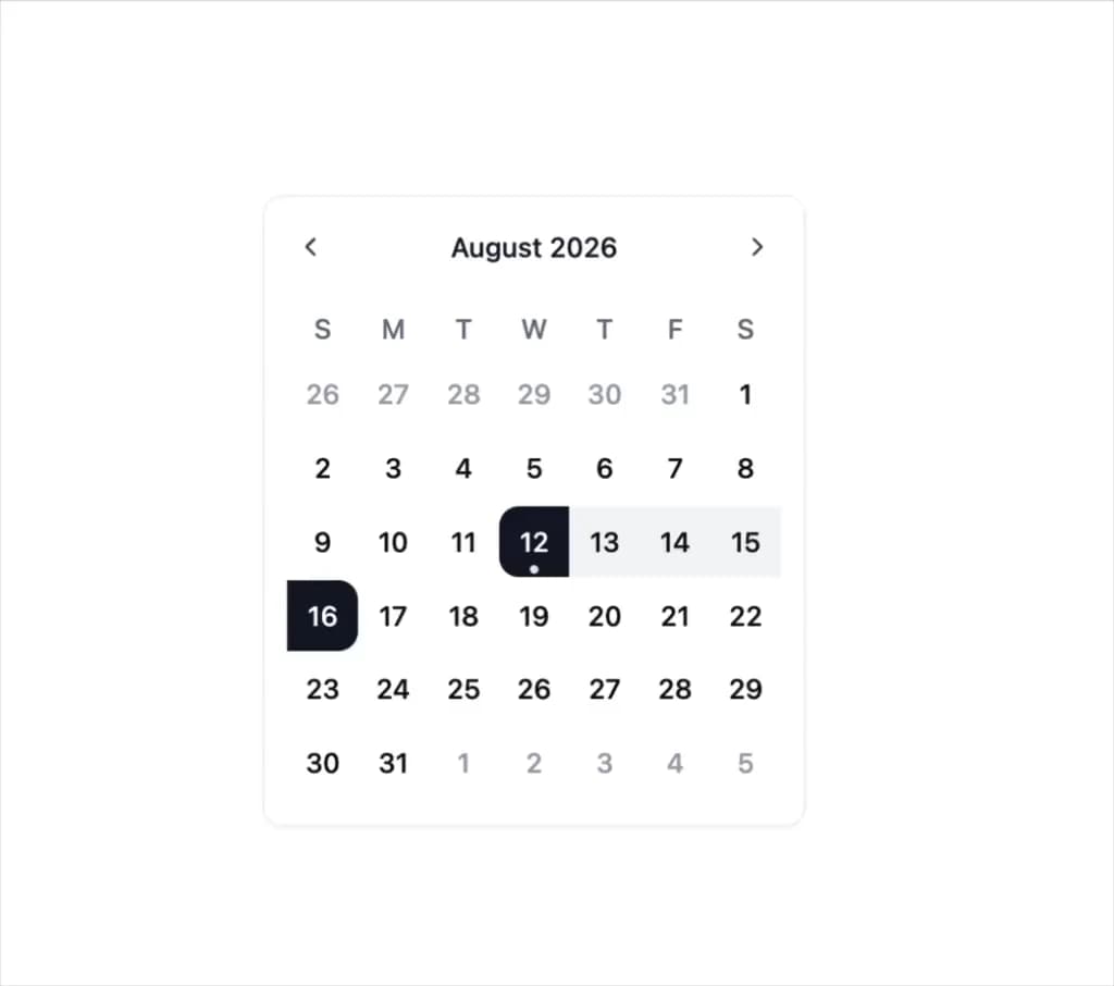 Calendar preview