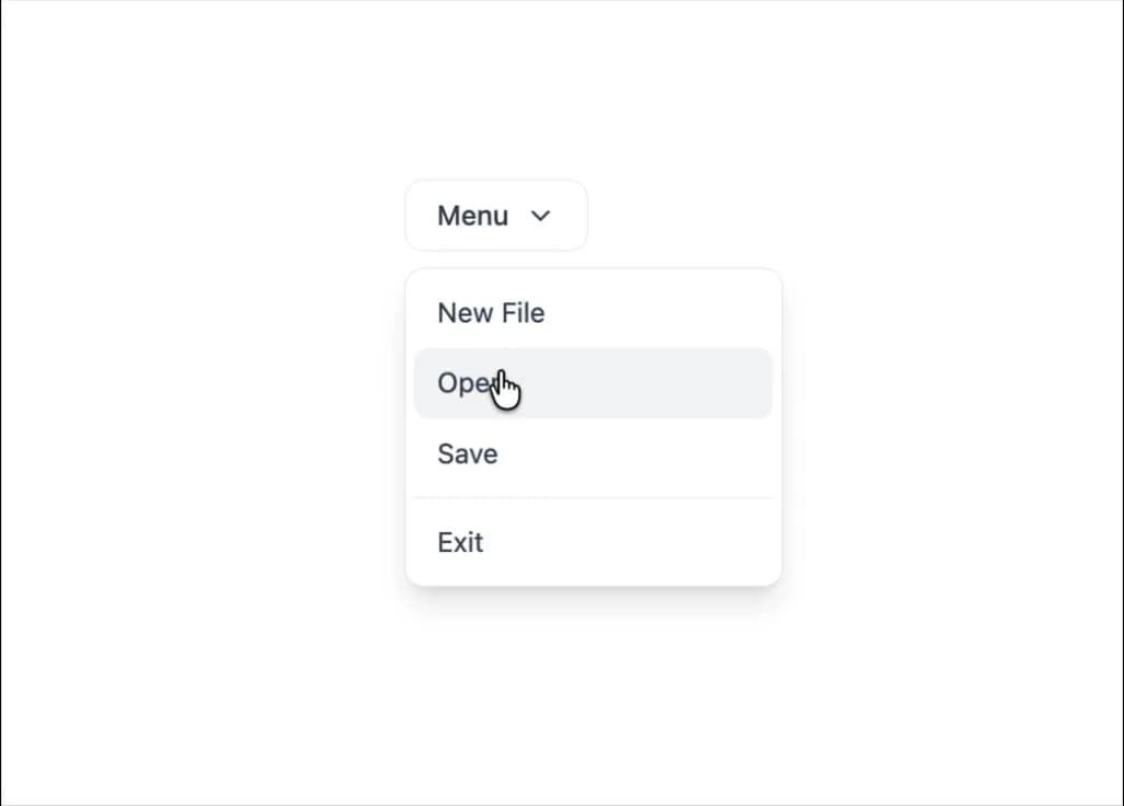 Menu preview