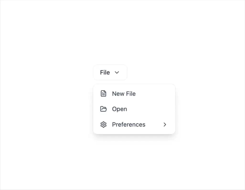 Menu preview