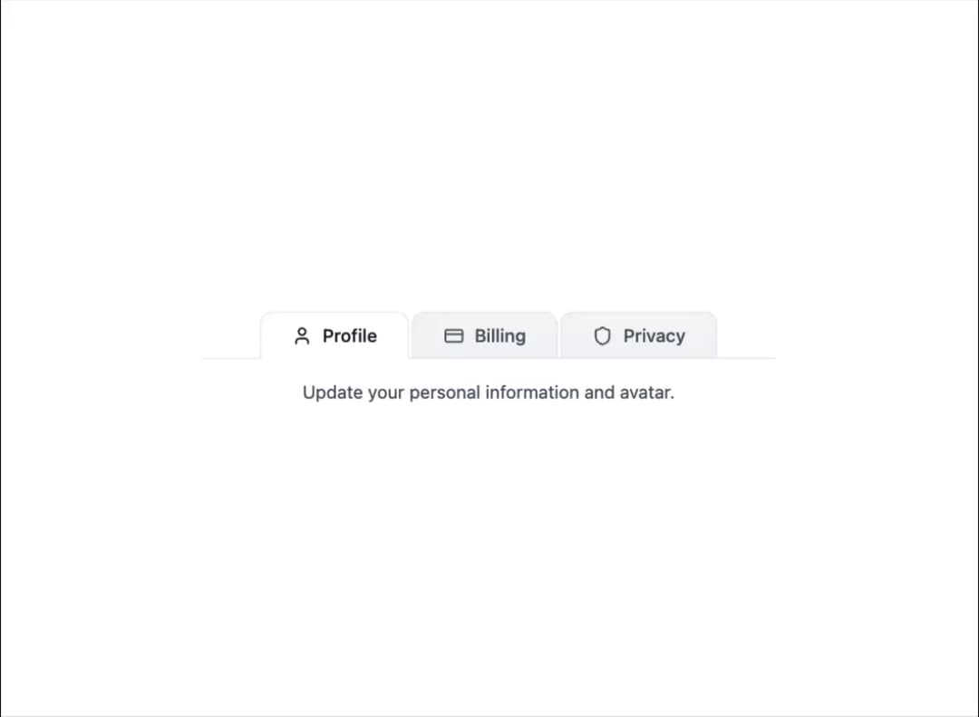 Tabs Component preview