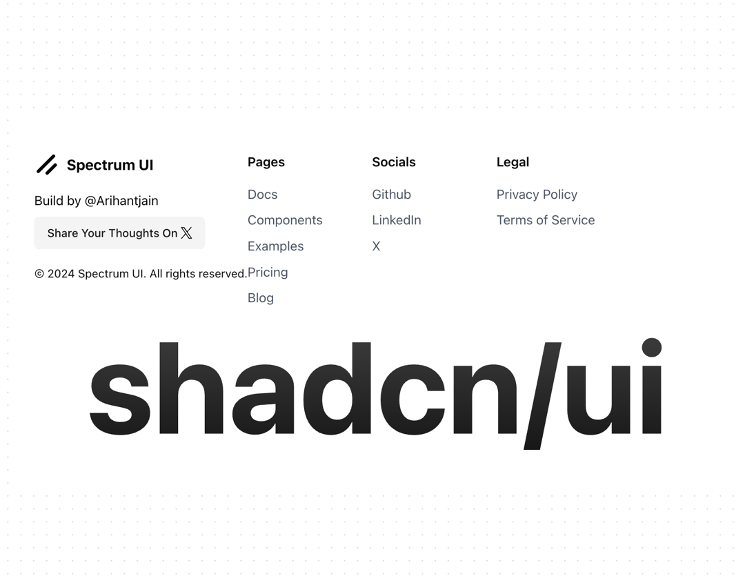 Large Name Footer preview