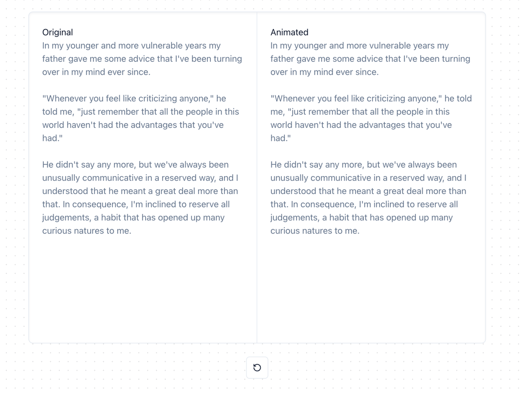 Animated Text preview