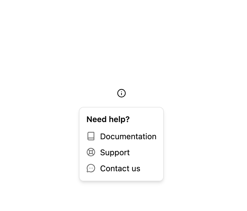 Help Dropdown Menu preview