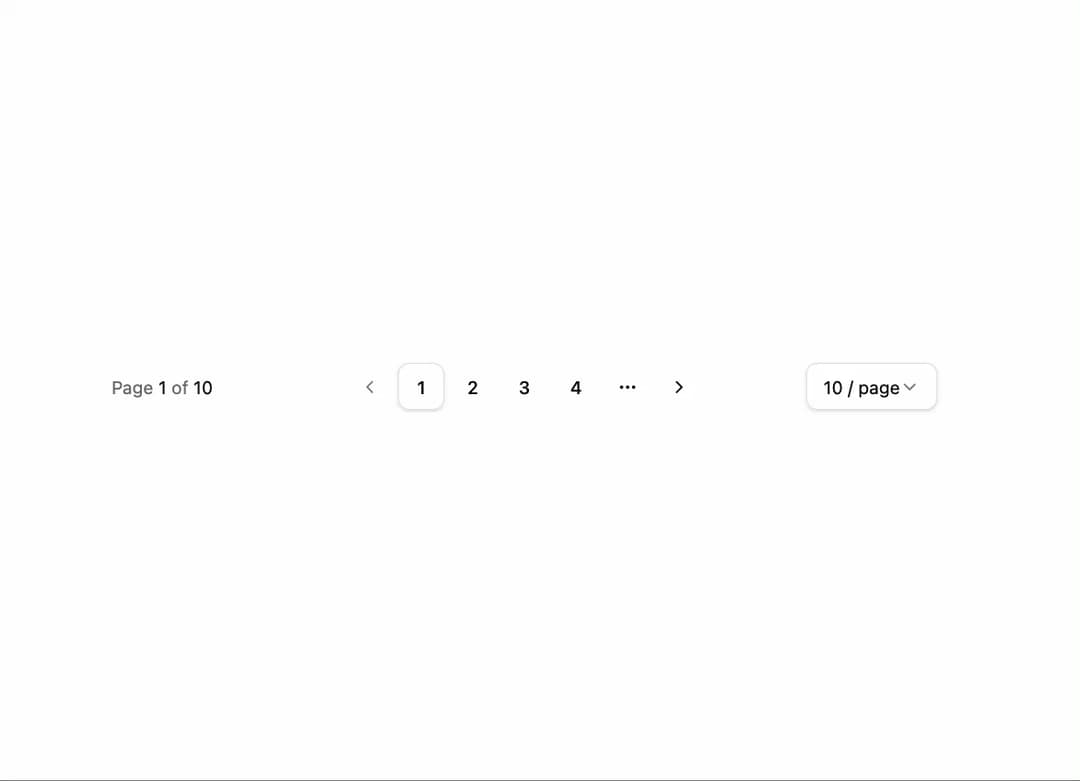 Pagination with Page Info and Page Size preview