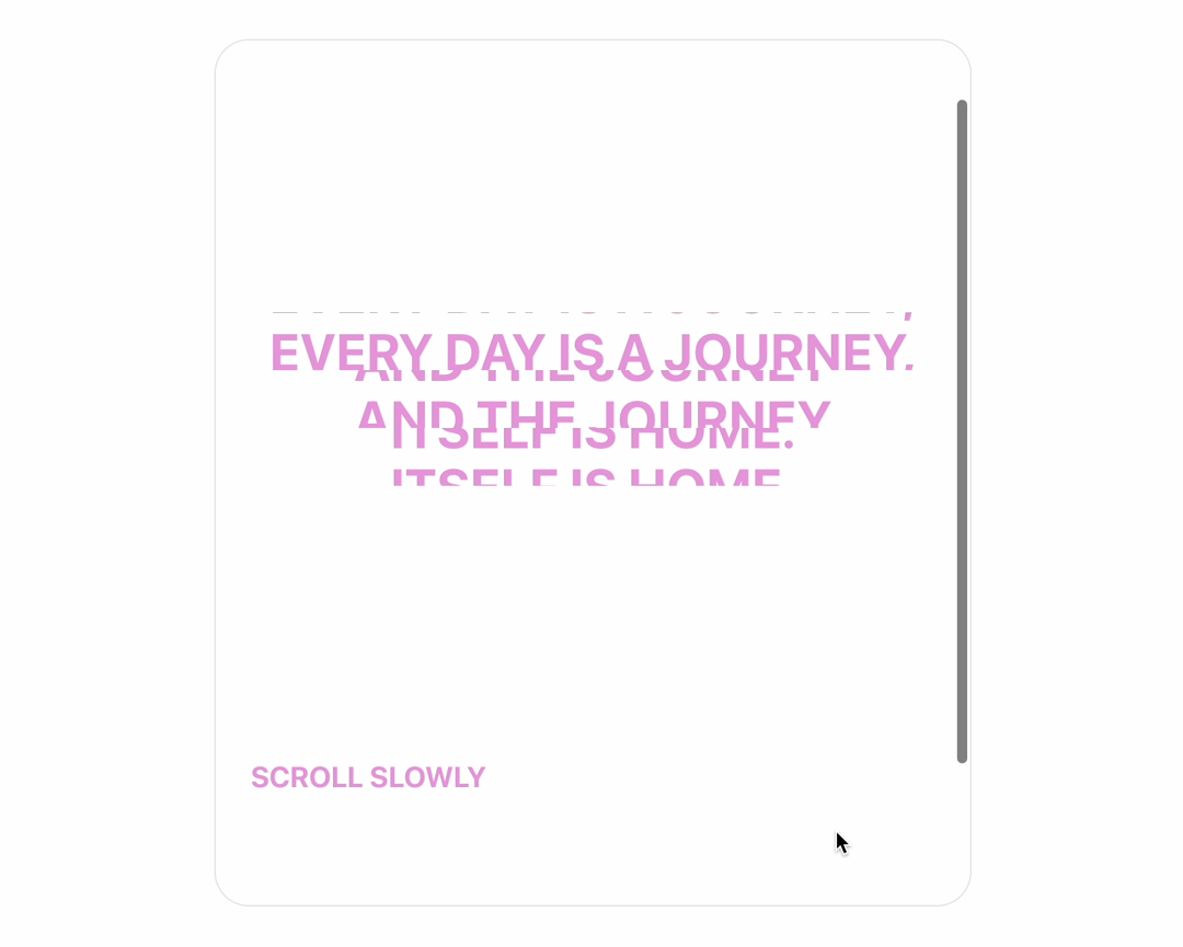 Scroll and Swap Text preview