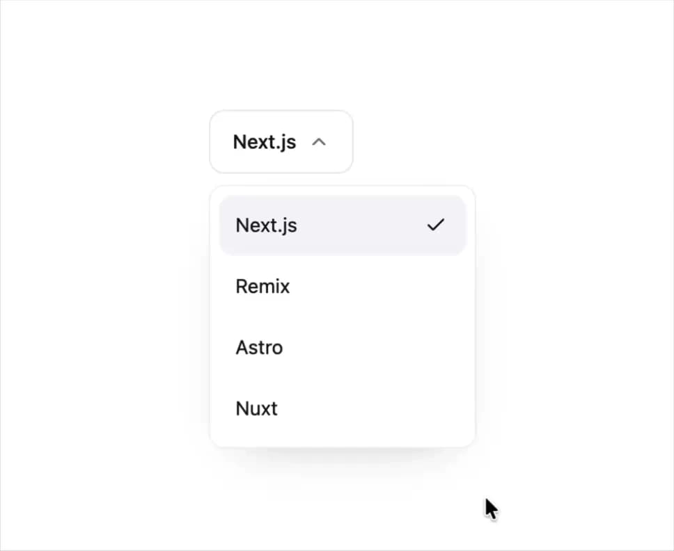 Dropdown (Radix UI) preview