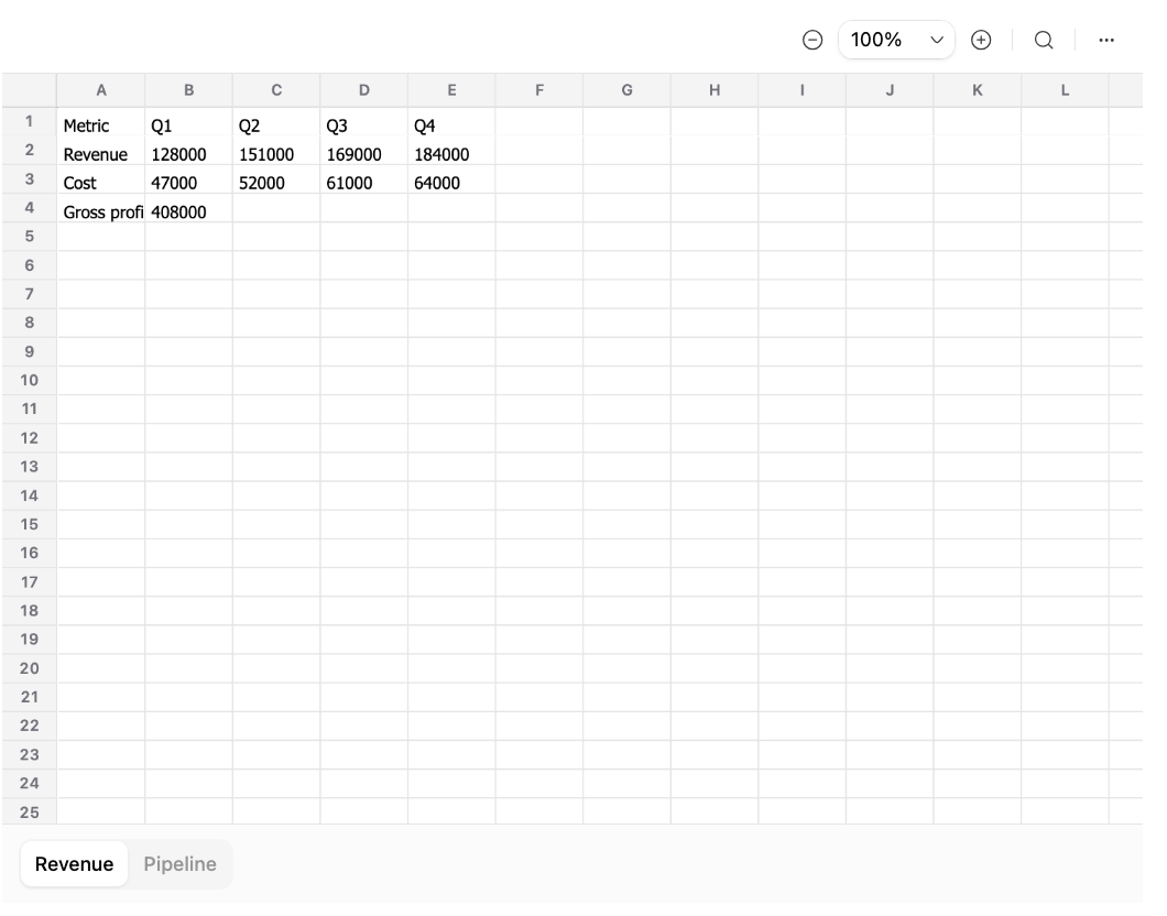 Excel Viewer preview