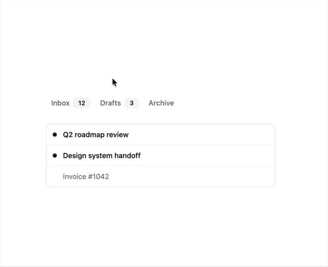 Tabs with Count Badges preview