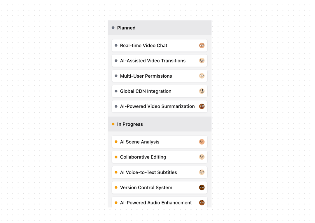 List preview