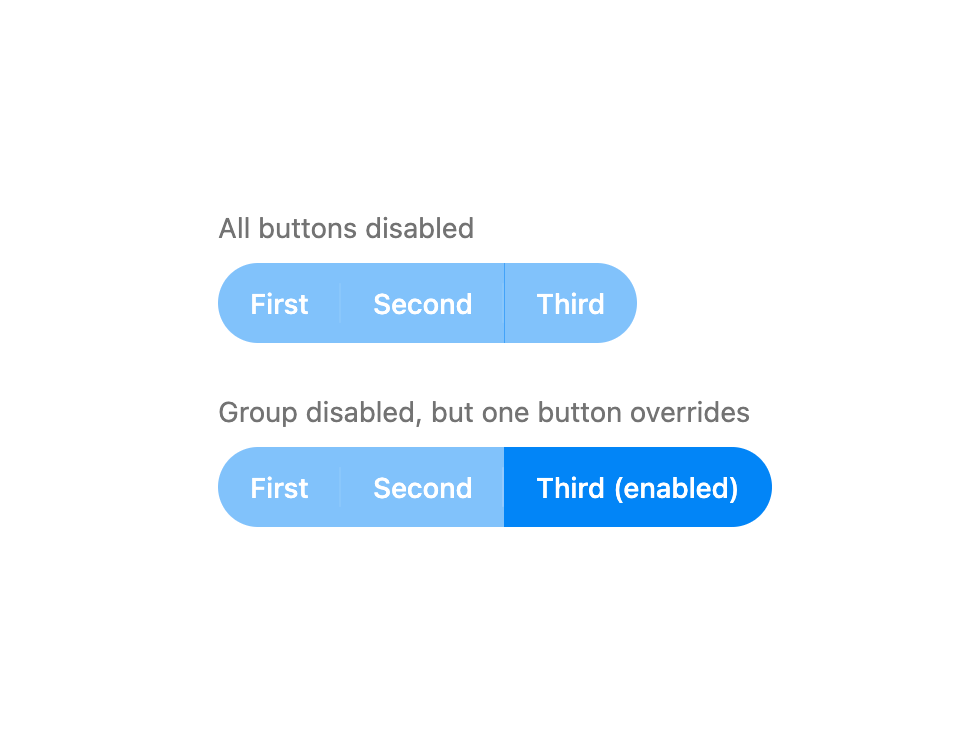 HeroUI Button Group preview