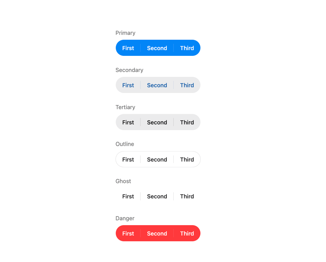 HeroUI Button Group preview