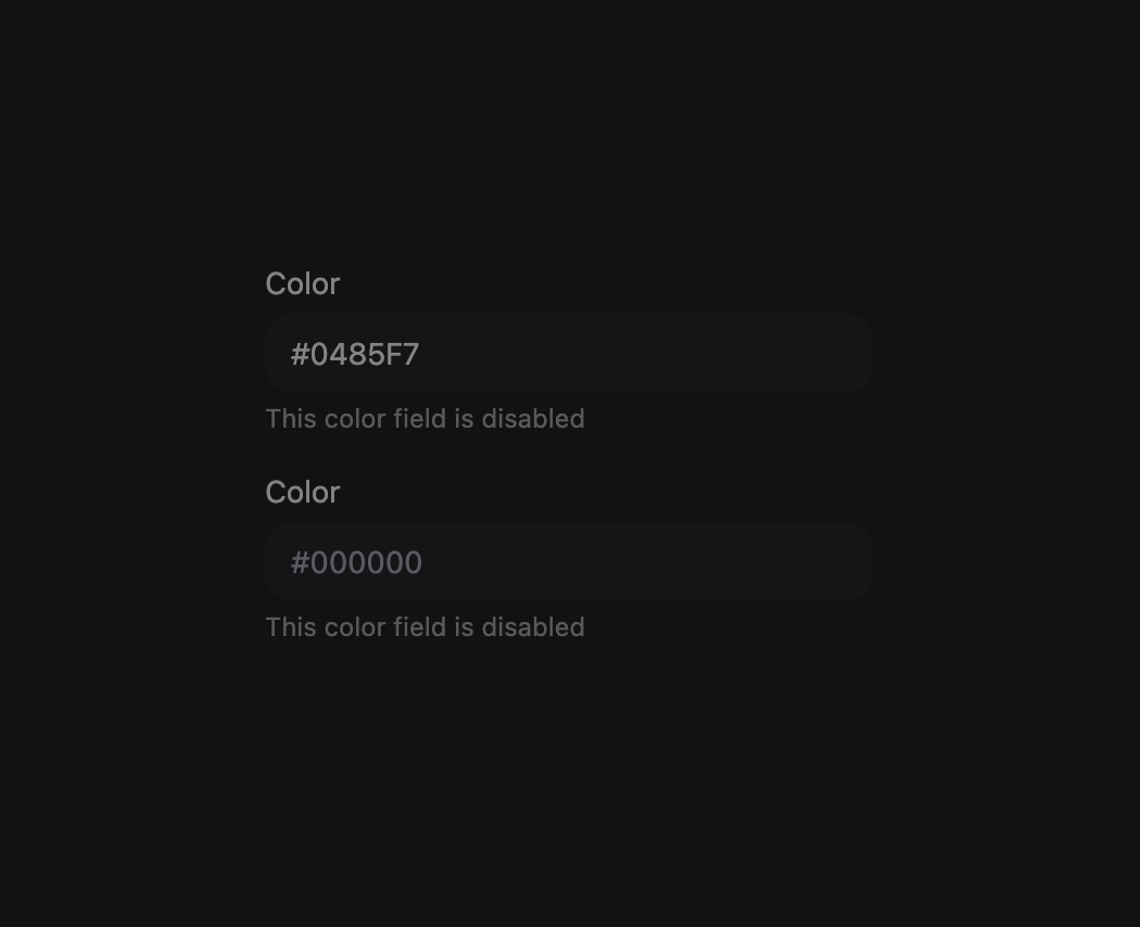 ColorField preview