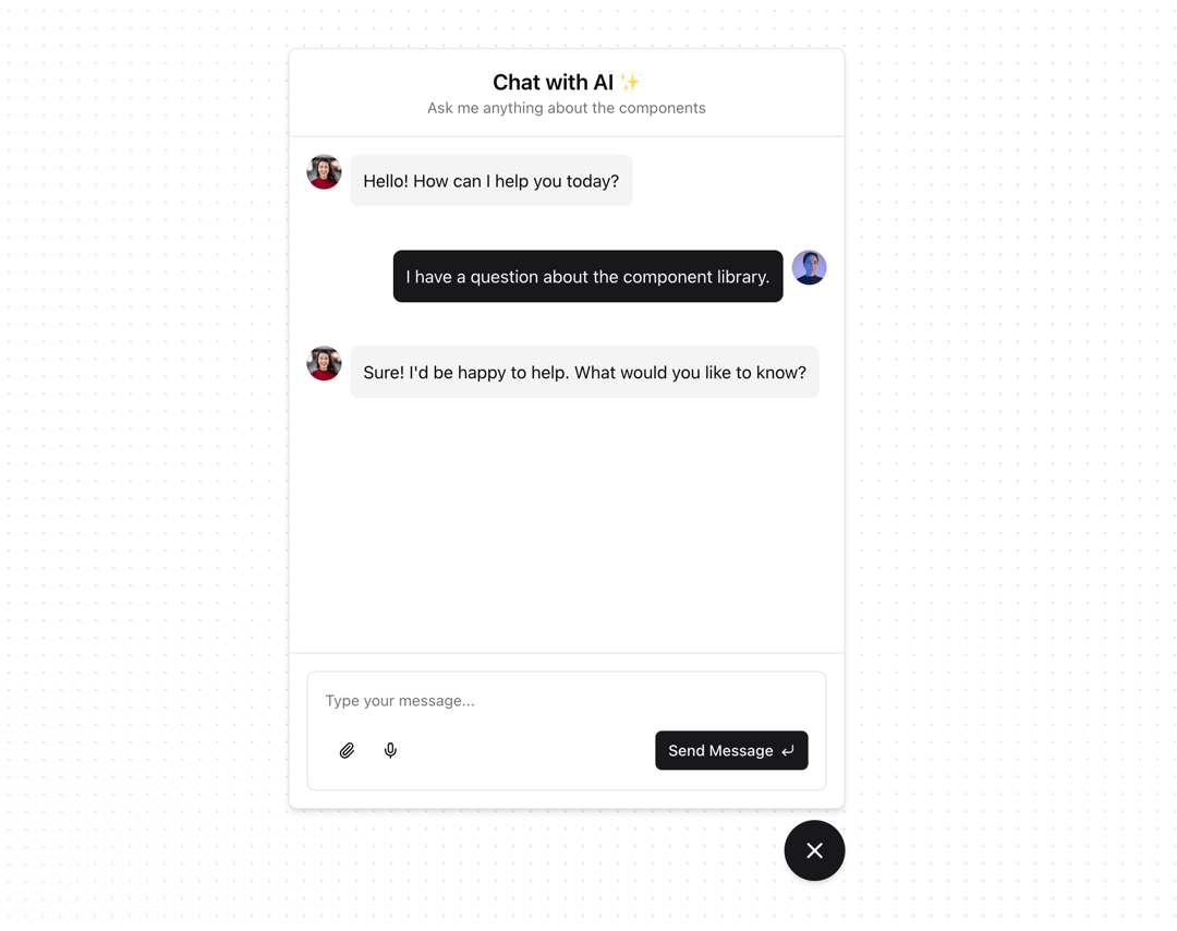 Expandable Chat preview