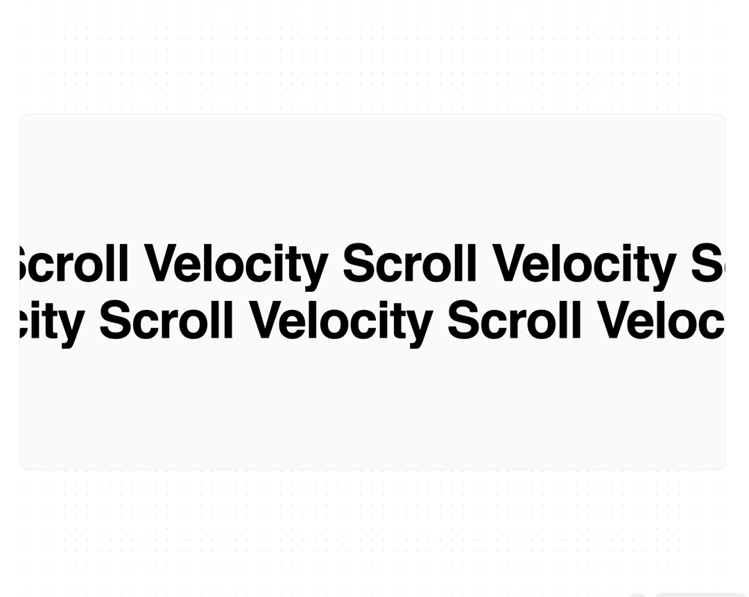 Scroll Based Velocity preview
