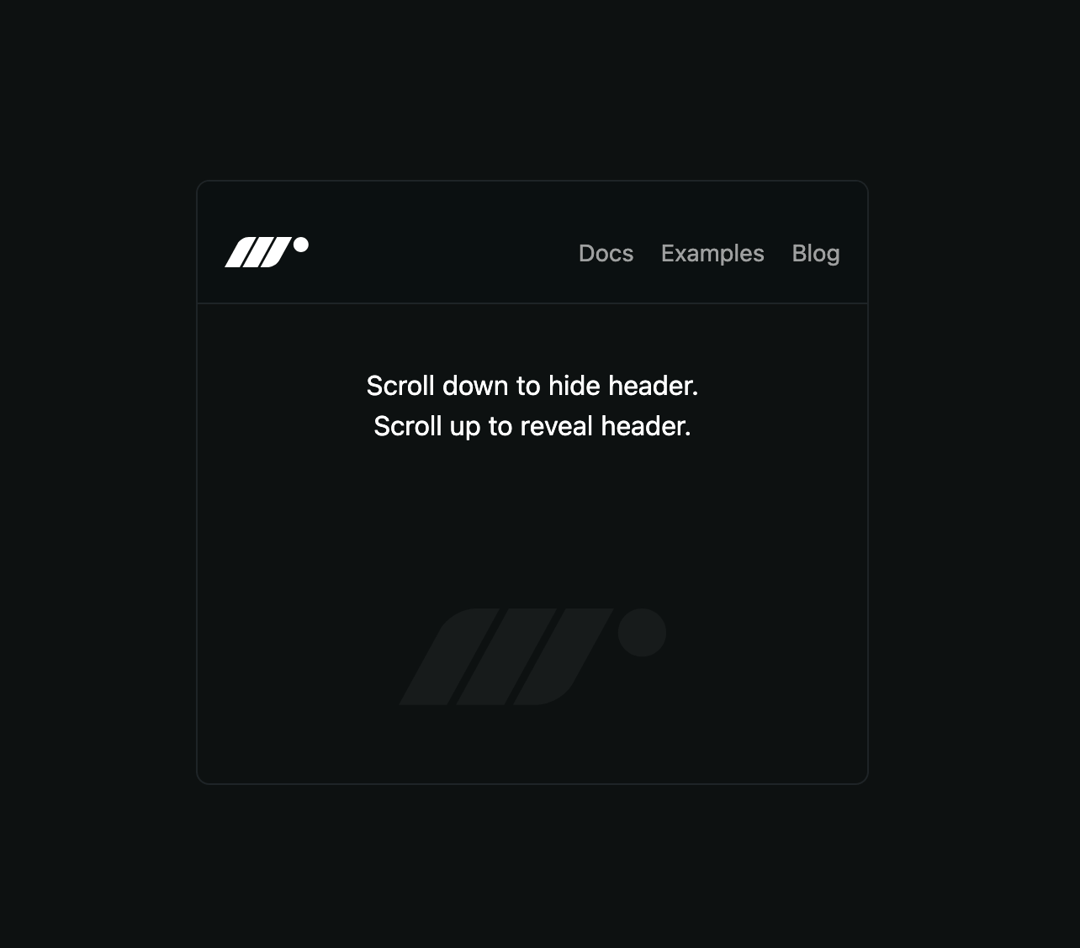 Scroll Direction: Hide Header preview